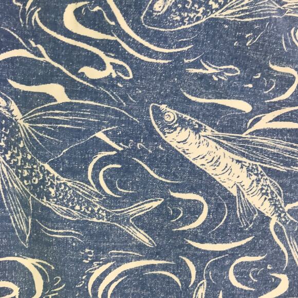 Patagonia Swim Shorts Mens Sz 30 Blue Water Fish Pattern Drawstring Zip Pocket - Picture 8 of 8